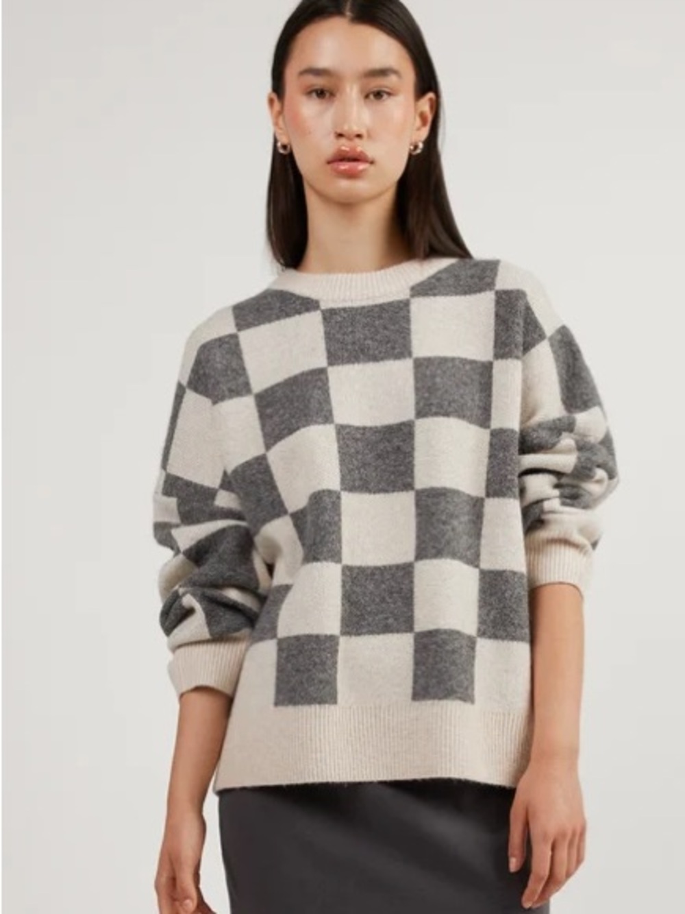 Oak + Fort Oversized Checkered Sweater